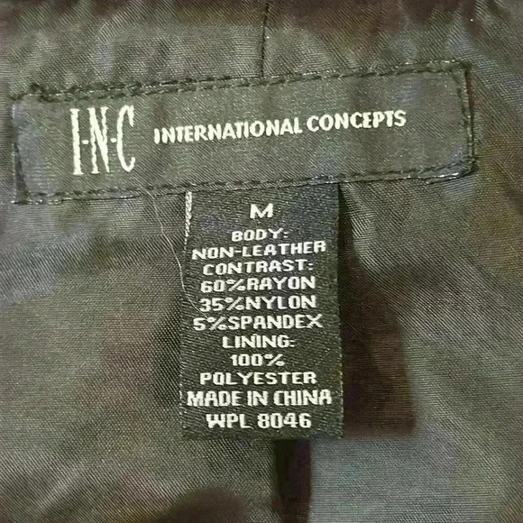 (Sold) INC International Concepts white leather jacket size medium - Picture 9 of 16